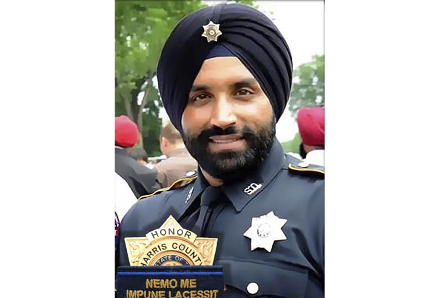 PHOTO: This photo provided by Harris County Sheriff's office shows Deputy Sandeep Dhaliwal. Dhaliwal was shot and killed while making a traffic stop Friday, Sept. 27, 2019 near Houston.