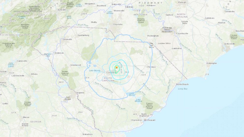 3.5 magnitude earthquake strikes South Carolina, 2nd in 3 days