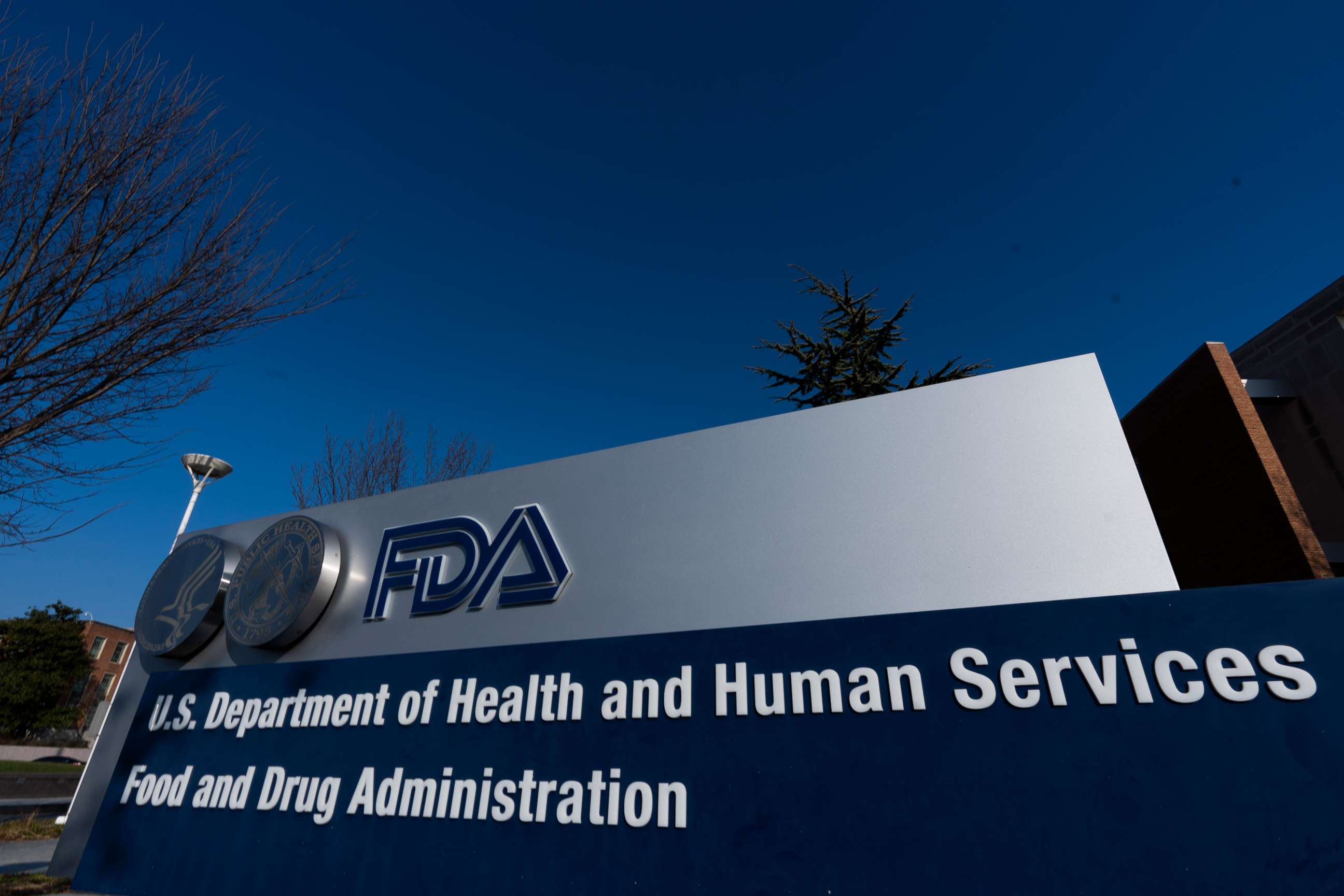 PHOTO: Food and Drug Administration building is shown Thursday, Dec. 10, 2020 in Silver Spring, Md. A U.S. government advisory panel convened on Thursday to decide whether to endorse mass use of Pfizer's COVID-19 vaccine.