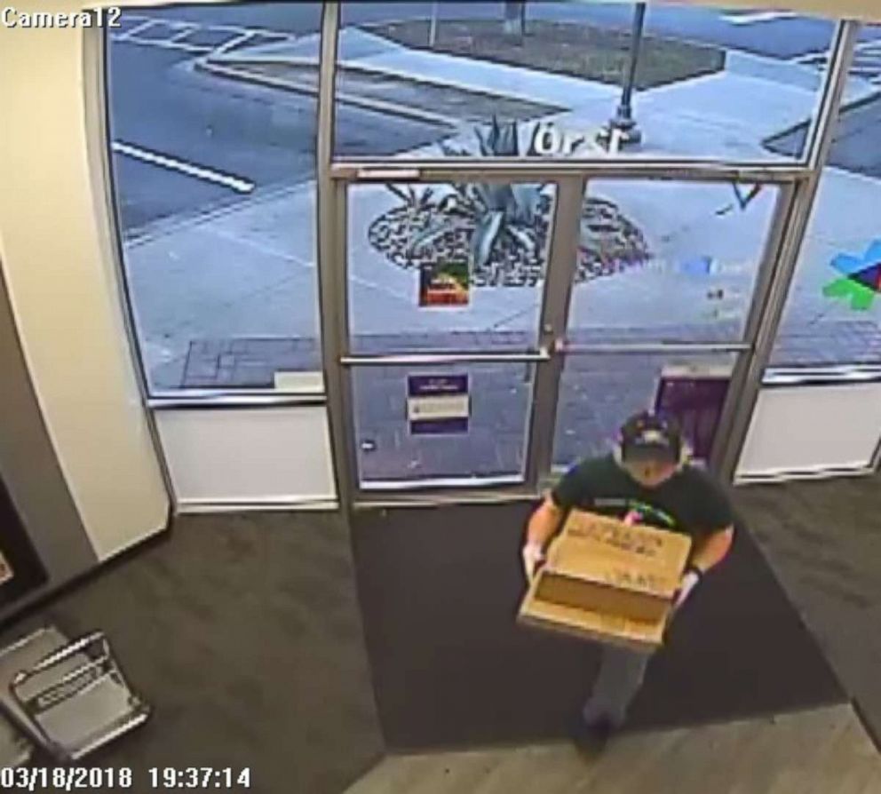 PHOTO:Surveillance video at a FedEx facility led investigators to their first big break in the case -- they were able to identify the Home Depot where the suspect bought the gloves he's wearing.