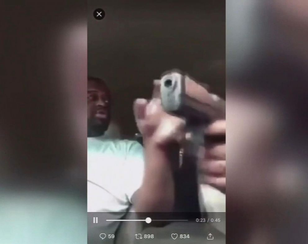 PHOTO: A Facebook Live video shows the moment a man was shot in the head on Easter, April 1, 2018, in Houston, Texas. 