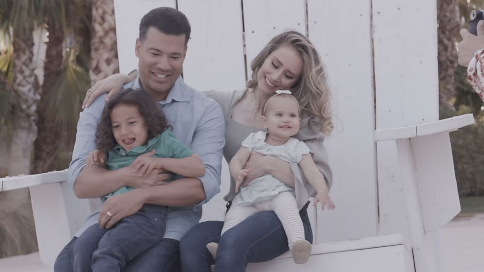 PHOTO: Michael Yo pictured with his wife and children. 