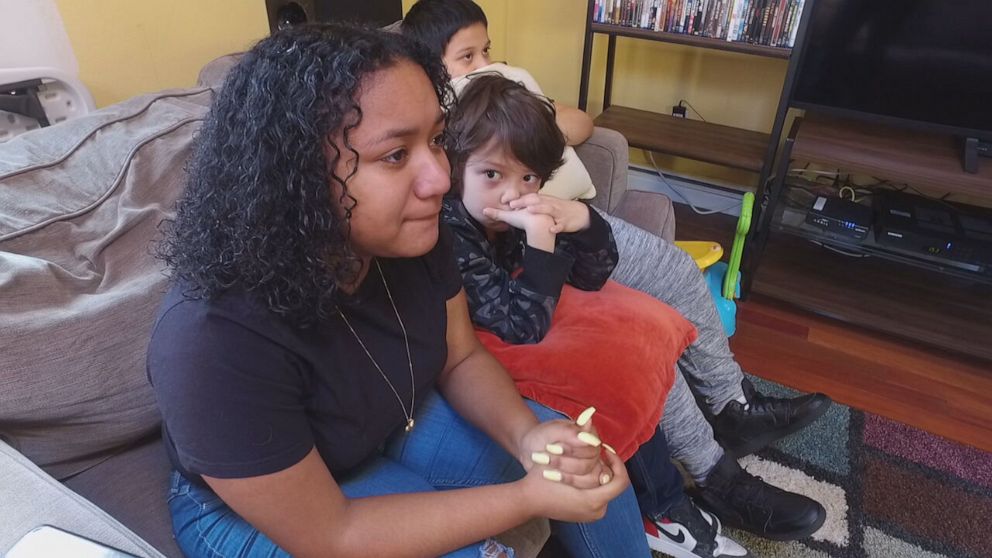 PHOTO: Children at their home in Dover, New Jersey talk to ABC News about homeschooling amid the coronavirus outbreak.