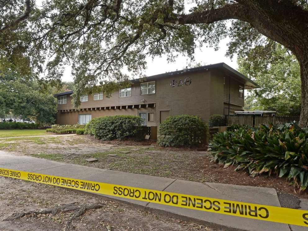 PHOTO: Louisiana State University Police investigating after a Phi Delta Theta fraternity pledge died on Sept. 14, 2017.