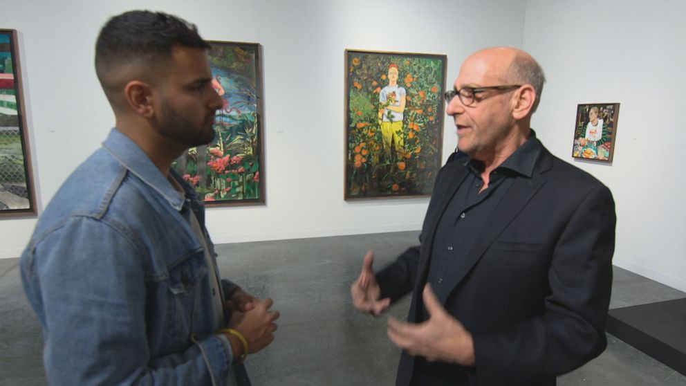 PHOTO: On the floor of the Miami Beach Convention Center, longtime Miami resident and gallery owner Fred Snitzer is pleased with his success at the festival.