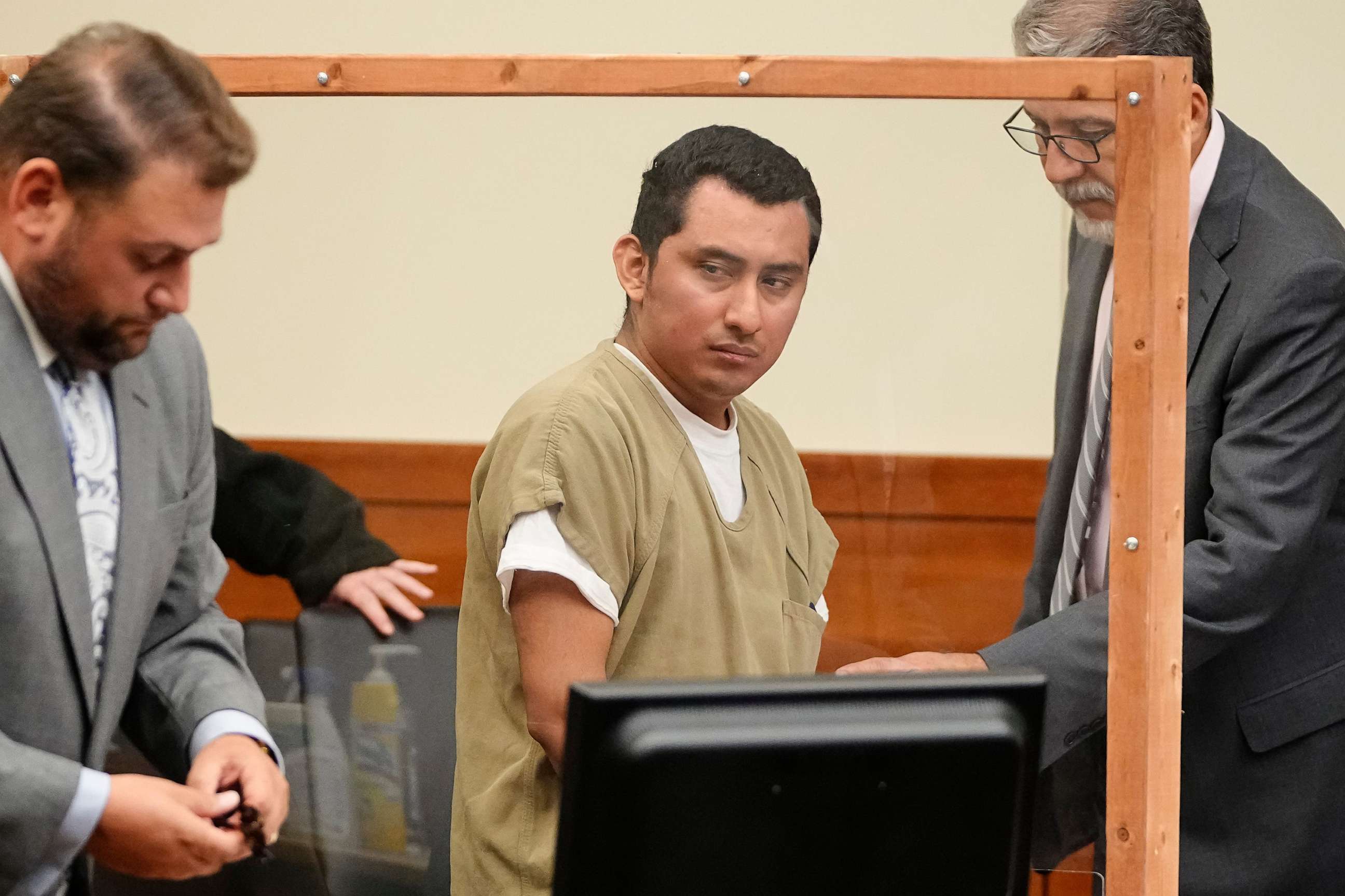 PHOTO: Gerson Fuentes, the man who plead guilty to raping and impregnating a 10-year-old Columbus girl before she traveled to Indiana for an abortion, appears in court, July 5, 2023, in Columbus, Ohio.