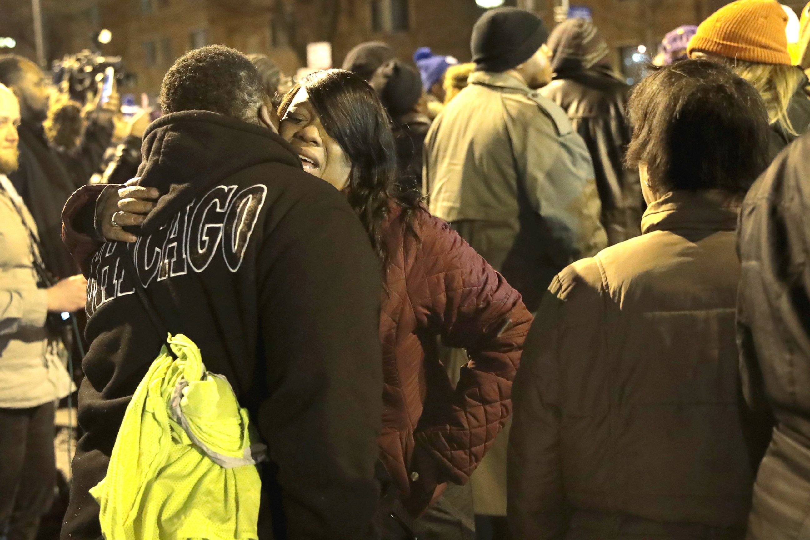 PHOTO: A vigil is held in the Park Manor neighorhood to honor 11-year-old Takiya Holmes who died today after being shot in the head by a stray bullet last Saturday, on Feb. 14, 2017, in Chicago. 