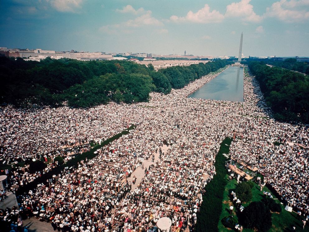 Image result for crowd gathered at the reflecting pool