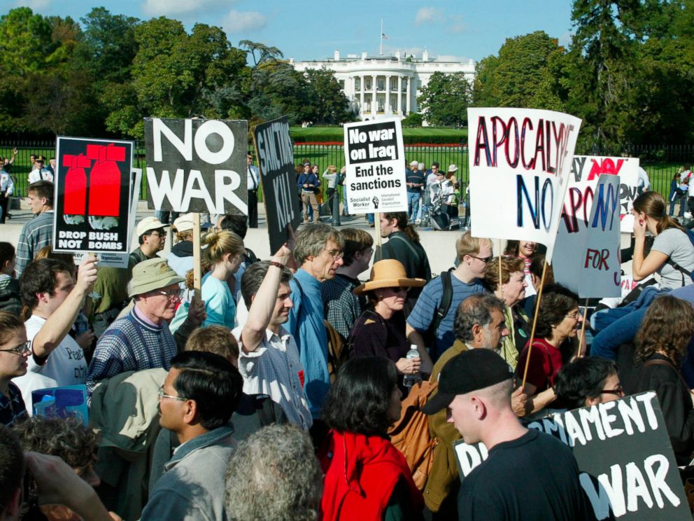 Image result for anti iraq war protest 2002