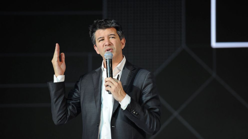 Travis Kalanick delivers a speech at the Third Netease Future Technology Conference in this June 28, 2016 file photo in Beijing.