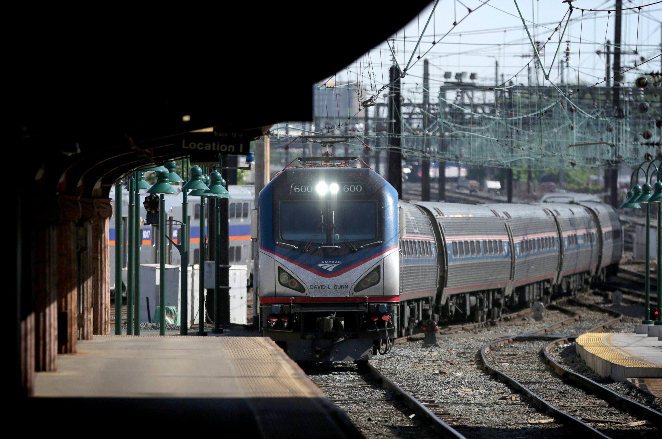 PHOTO: Amtrak Train 111, which was the first Northeast Regional train out of New York City, arrives at Union Station, May 18, 2015, in Washington, DC.