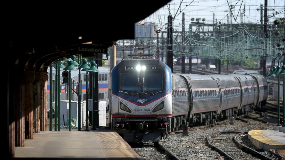 PHOTO: Amtrak Train 111, which was the first Northeast Regional train out of New York City, arrives at Union Station, May 18, 2015, in Washington, DC.
