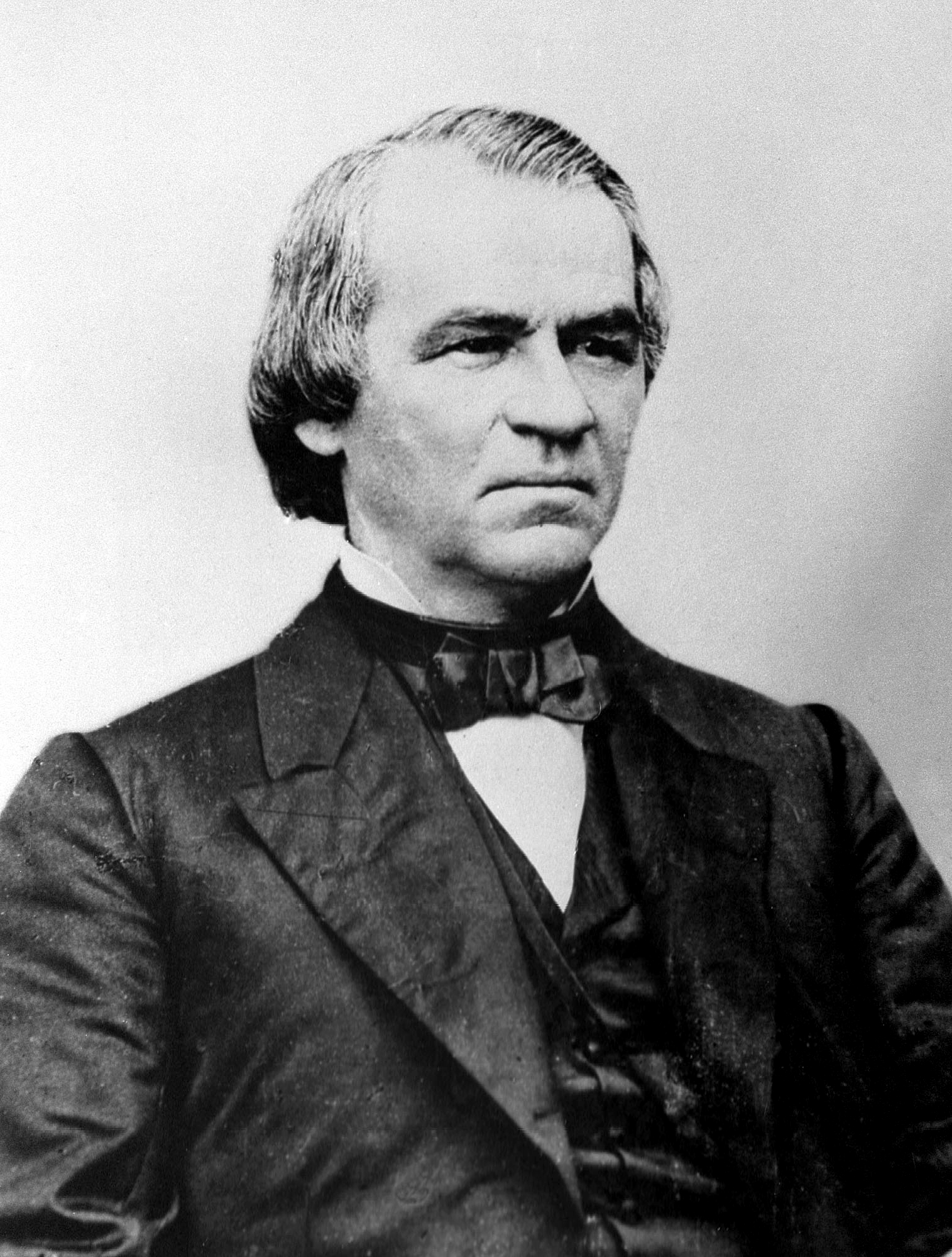 PHOTO: An engraving showing President Andrew Johnson in 1868.