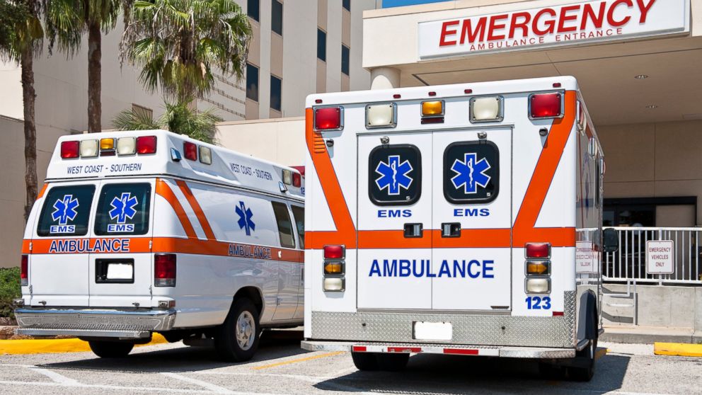 EMS vehicles are pictured in this undated stock photo.