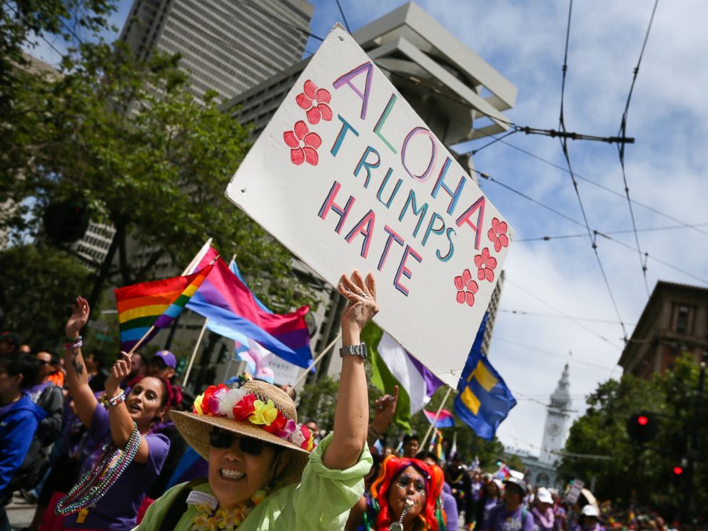 Lgbtq Pride Marches Marked By Protests Across Us Abc News