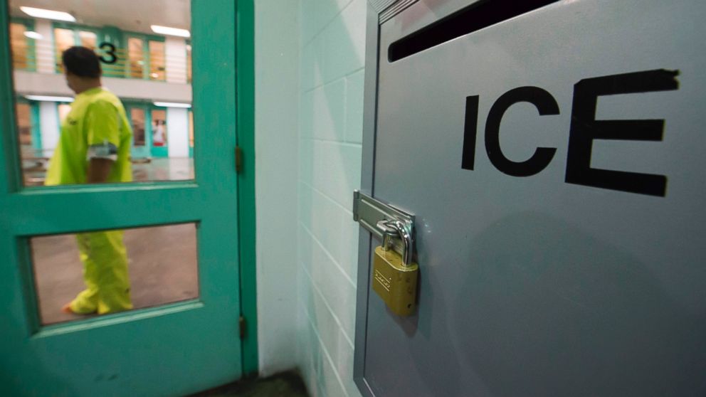 PHOTO: An immigration detainee stands near a U.S. Immigration and Customs Enforcement (ICE) grievance box in the high security unit at the Theo Lacy Facility, March 14, 2017 in Orange, California.
 