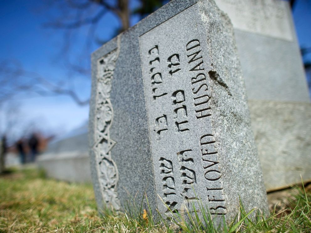 PHOTO: Jewish tombstones lay vandalized at Mount Carmel Cemetery, Feb. 27, 2017, in Philadelphia.