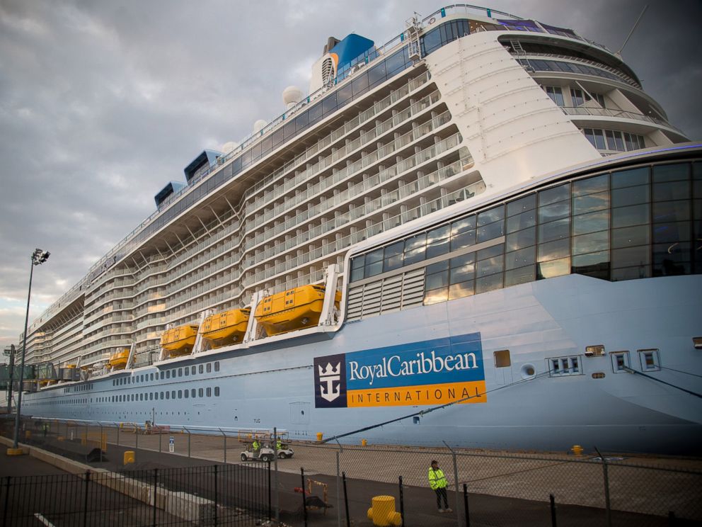 PHOTO: Royal Caribbean Cruises Ltd.s Quantum-class cruise ship, the Anthem of the Sea, sits moored at the Cape Liberty Cruise Port in Bayonne, N.J. on Oct. 6, 2015.