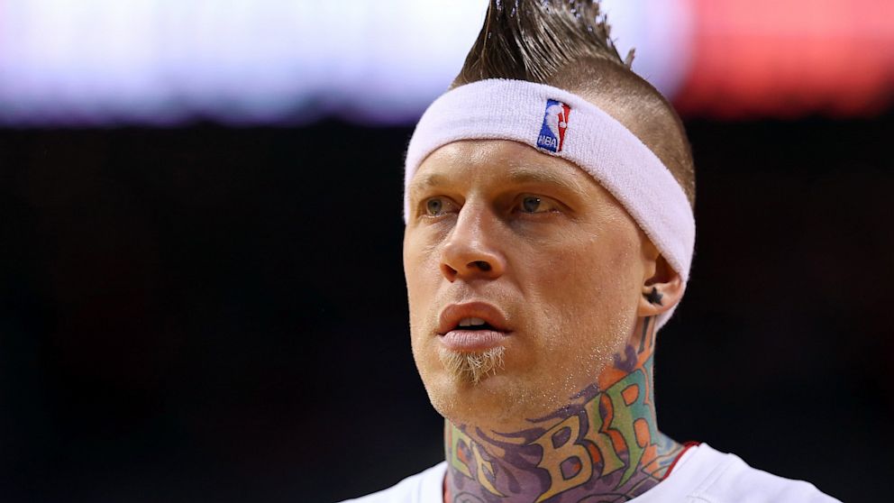 PHOTO: Chris Andersen #11 of the Miami Heat looks on before taking on the San Antonio Spurs in Game Seven of the 2013 NBA Finals at American Airlines Arena on June 20, 2013 in Miami.