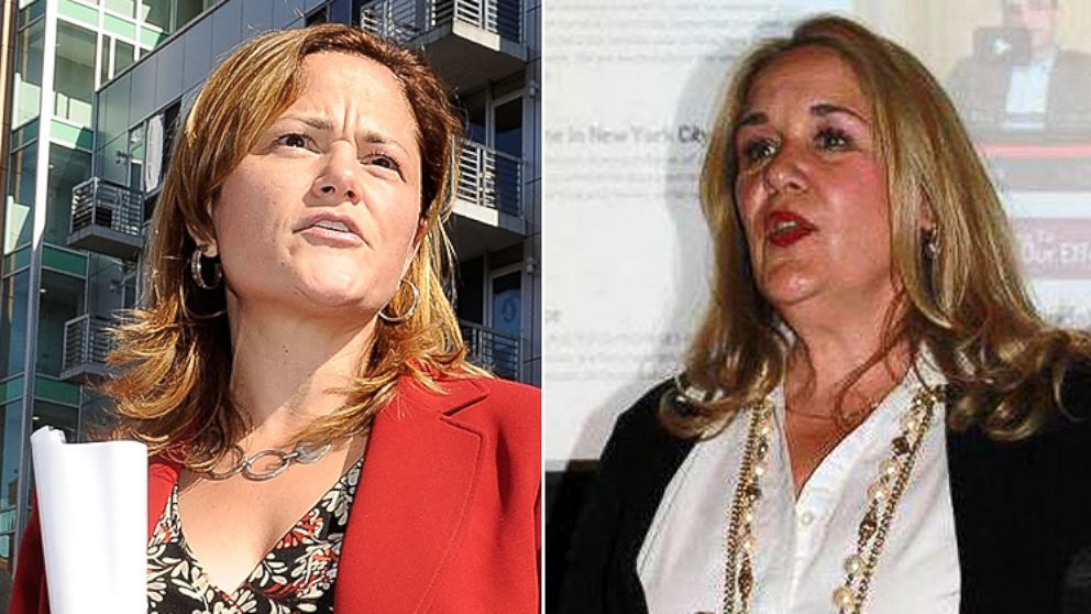 Manhattan city councilwoman  Melissa Mark-Viverito, left, is being sued for $1 million by Gwen Goodwin, a former primary opponent, over a mural bearing the image of a butchered bird. 
