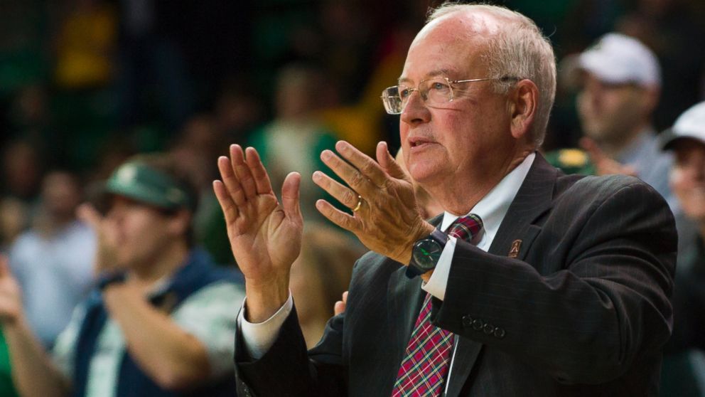 Baylor President Ken Starr looks on as the Baylor Bears host the Texas A&M Aggies in this Dec. 9, 2014 file photo at the Ferrell Center in Waco, Texas.