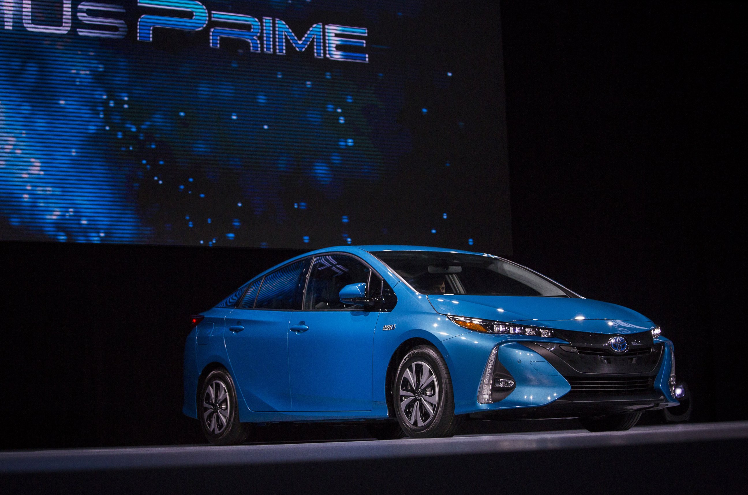 PHOTO: The Toyota Motor Corp. Prius Prime plug-in hybrid vehicle is unveiled during the 2016 New York International Auto Show on March 23, 2016 in New York City. 
