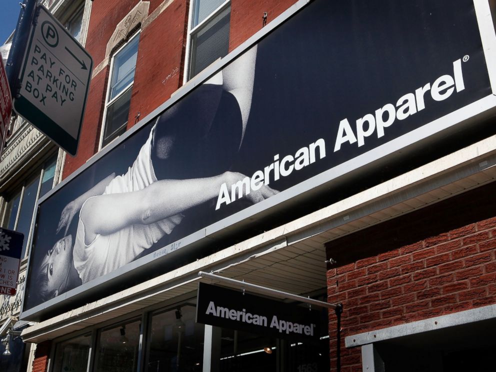 PHOTO: A sign hangs above an American Apparel store in Chicagos Wicker Park neighborhood, Sept. 4, 2009.