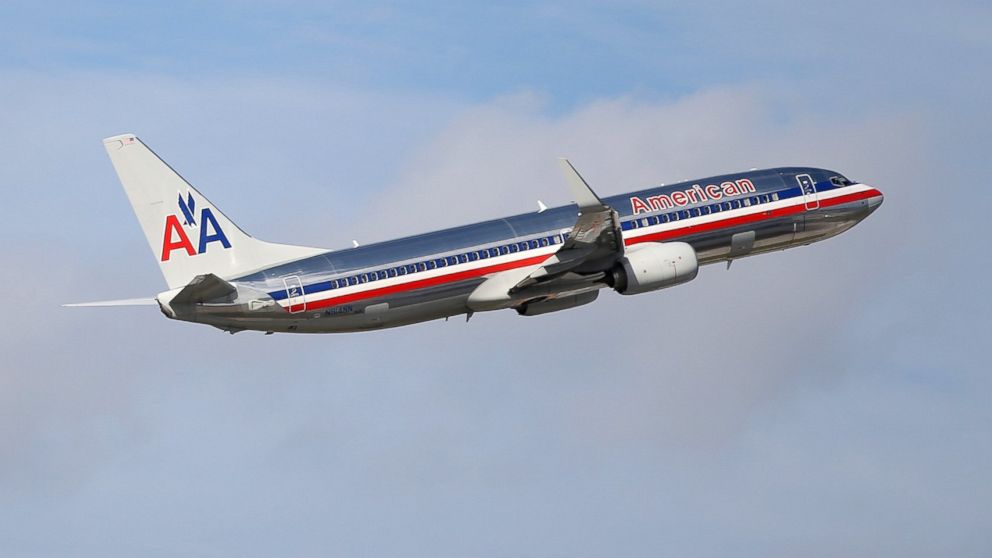 PHOTO: An American Airlines plane takes off from the Miami International Airport, Nov. 12, 2013 in Miami.