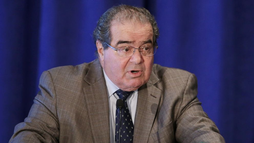 Supreme Court Associate Justice Antonin Scalia addresses the Legal Services Corporation's 40th anniversary conference luncheon, Sept. 15, 2014 in Washington.