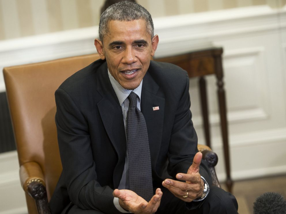 PHOTO: President Barack Obama speaks about immigration reform during a meeting with young immigrants, known as DREAMers, in the Oval Office of the White House in Washington, Feb. 4, 2015.