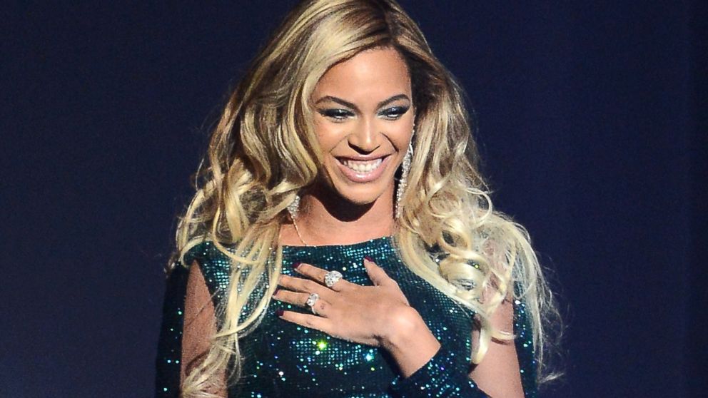 Beyonce performs at The BRIT Awards 2014 at 02 Arena on Feb. 19, 2014 in London.
