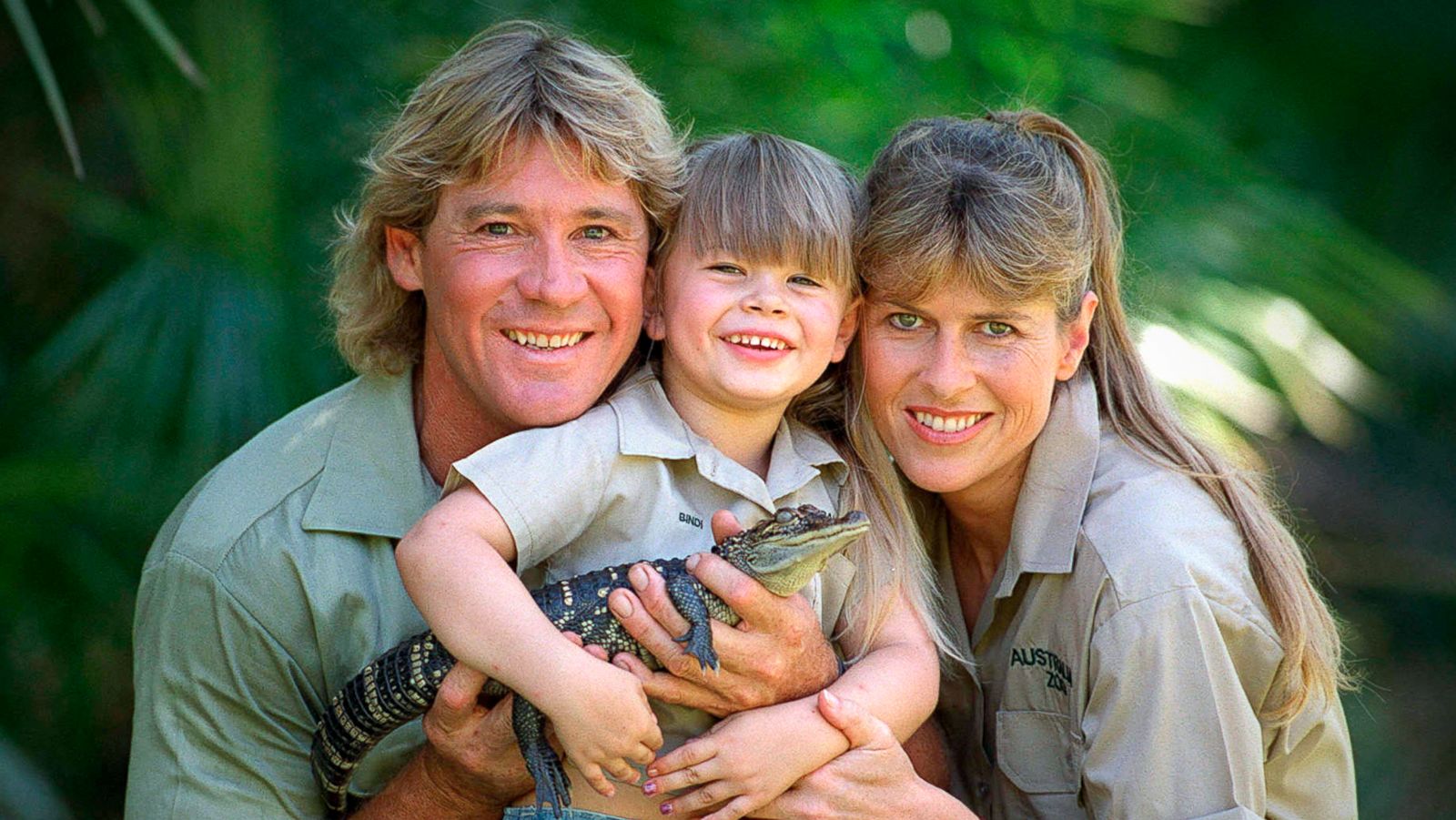 PHOTO: Steve Irwin is seen here with his wife Terri Irwin, daughter Bindi Irwin, and a baby crocodile at Australia Zoo in Queensland in this Dec. 14, 2002 file photo.