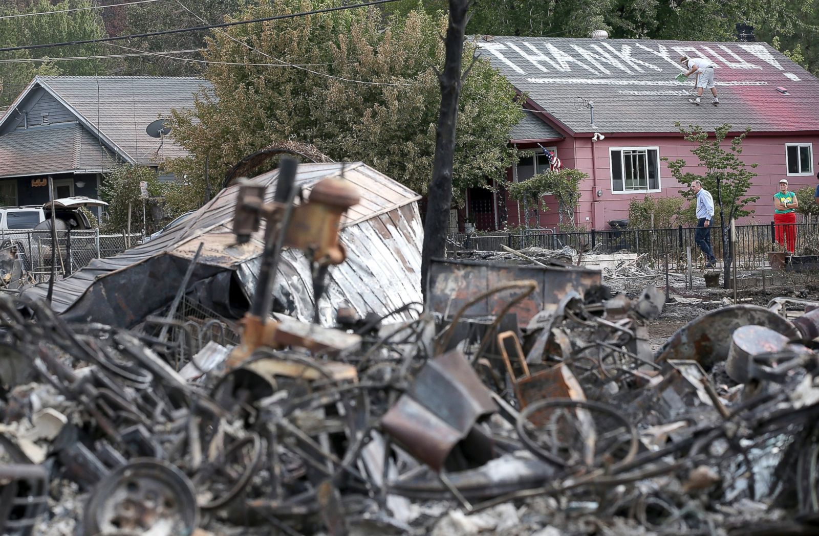 California Wildfire Threatens Homes Photos Abc News