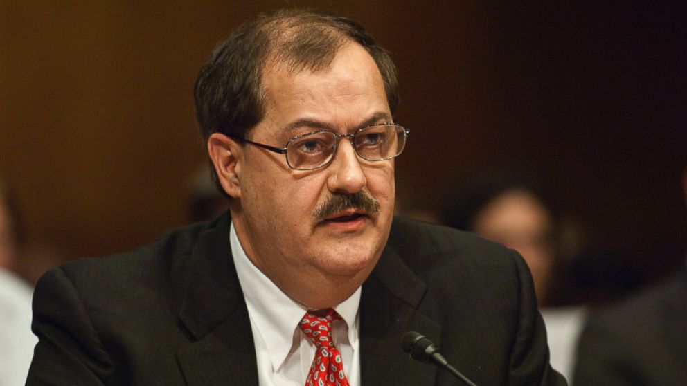 PHOTO: Don L. Blankenship, chairman and CEO of Massey Energy Co., appears before a Senate Appropriations Subcommittee on Labor, Health and Human Services, Education, and Related Agencies hearing on mine safety May 20, 2010 in Washington. 