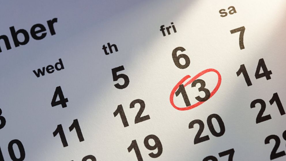 Friday the 13th only appears once this calendar year. 