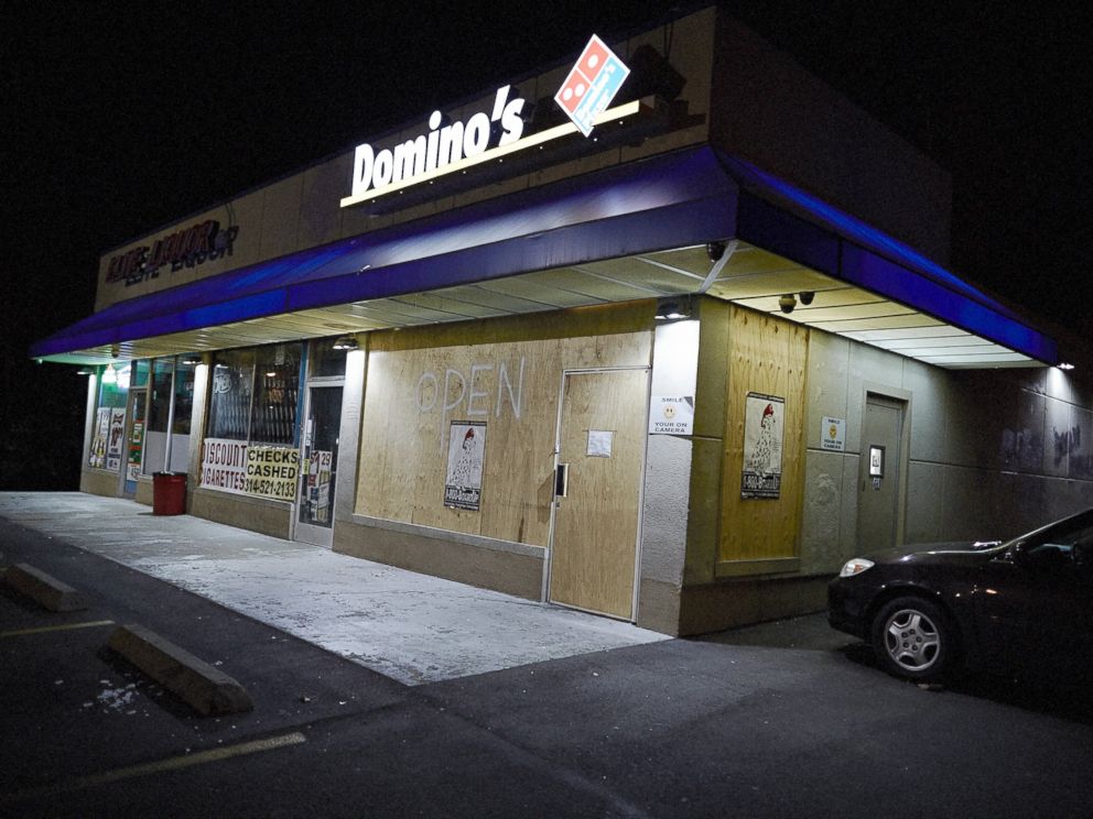PHOTO: Sheets of plywood installed on Nov. 18, 2014, to protect businesses against potential looting following the Grand Jury indictment announcement concerning the shooting of Michael Brown by police officer Darren Wilson.