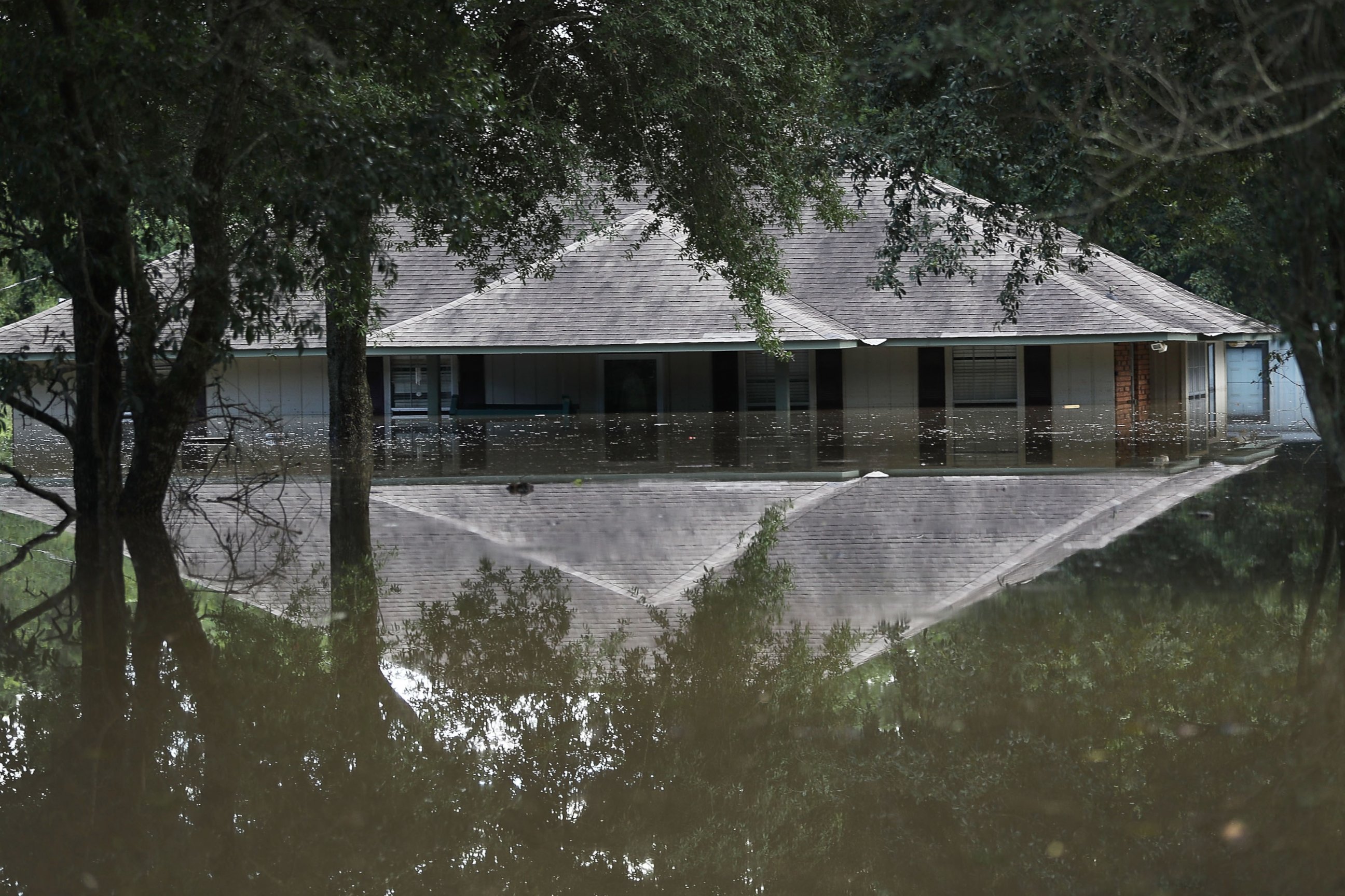 PHOTO: A flooded home is seen, Aug. 15, 2016, in Baton Rouge, Louisiana. 