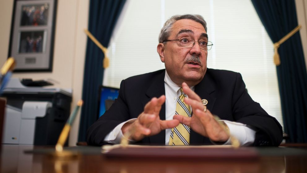 PHOTO: Rep. G.K. Butterfield, chairman of the Congressional Black Caucus, is interviewed by CQ Roll Call in his Rayburn office, July 9, 2015. 