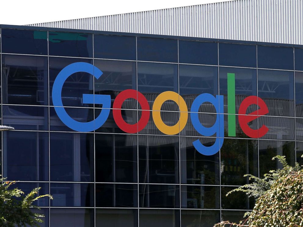PHOTO: Google's new logo is displayed at Google headquarters on September 2, 2015 in Mountain View, California. 