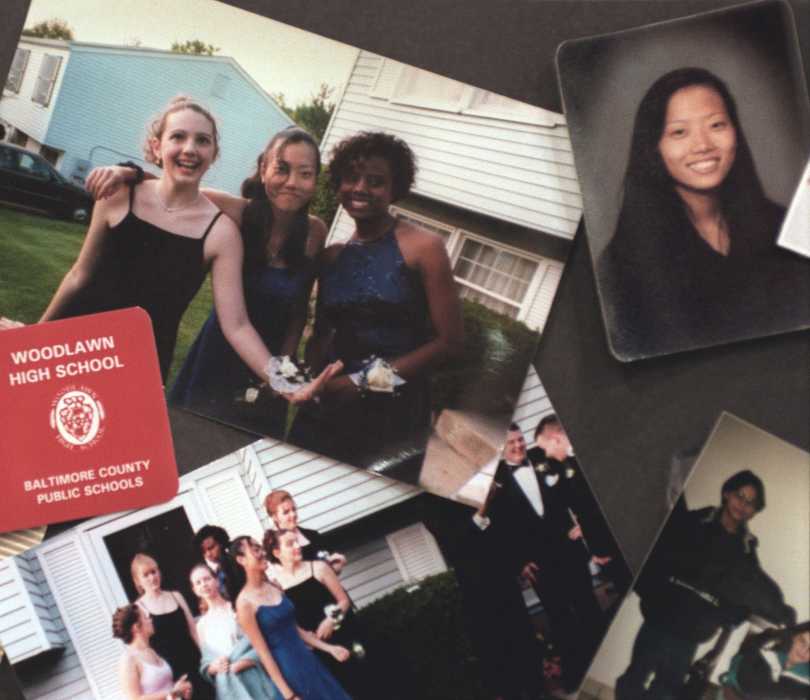 PHOTO: A collage of photographs of Hae Min Lee and her friends were on display at Lee's memorial service, March 11, 1999, in Baltimore, Md. 
