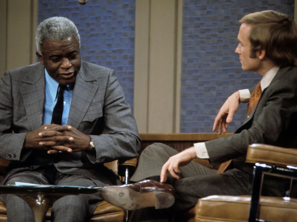 PHOTO: Jackie Robinson and Dick Cavett, on The Dick Cavett Show on Jan. 26, 1972.