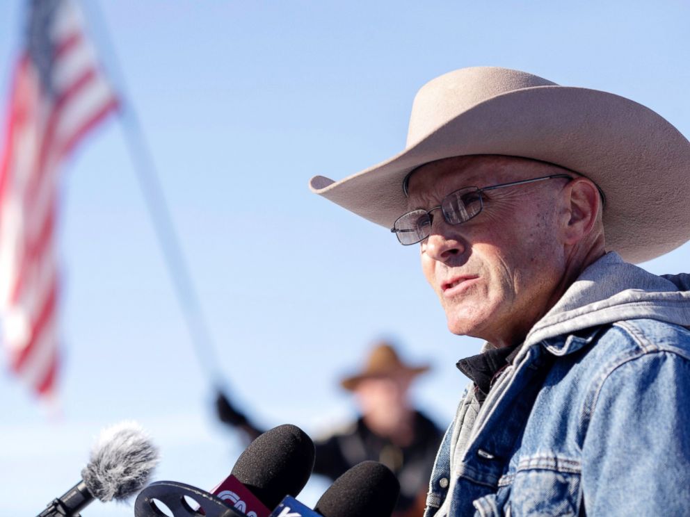 PHOTO: Robert LaVoy Finicum is pictured here near the occupied Malheur National Wildlife Refuge Headquarters.