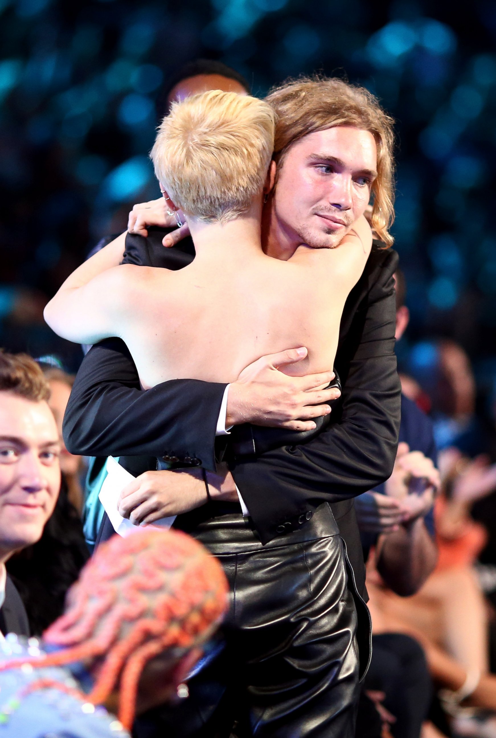 PHOTO: My Friend's Place representative Jesse and Miley Cyrus attend the 2014 MTV Video Music Awards at The Forum, Aug. 24, 2014 in Inglewood, Calif.