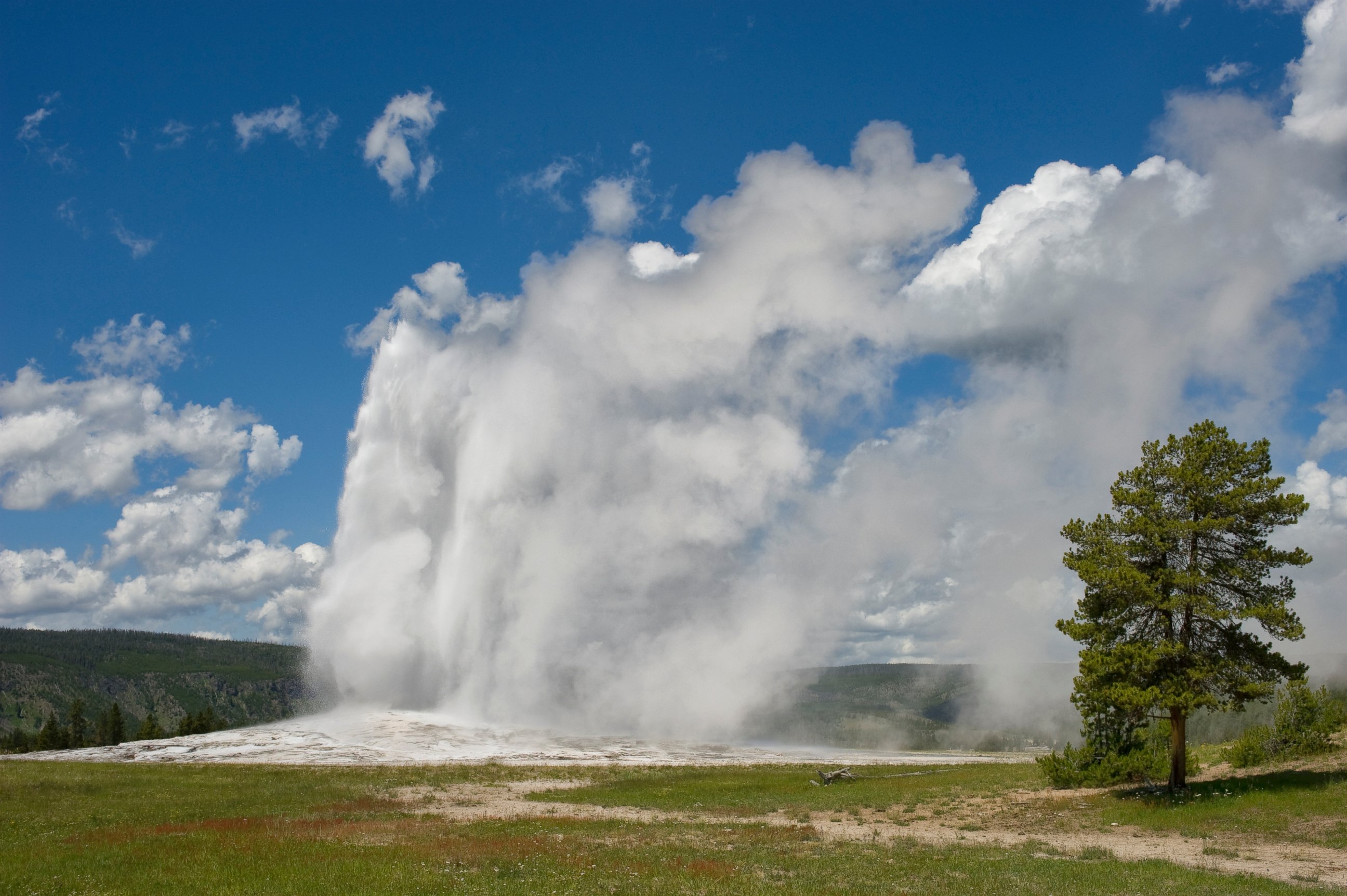 PHOTO: Old Faithful is pictured in Yellowstone National Park in Wyoming on July 14, 2011.