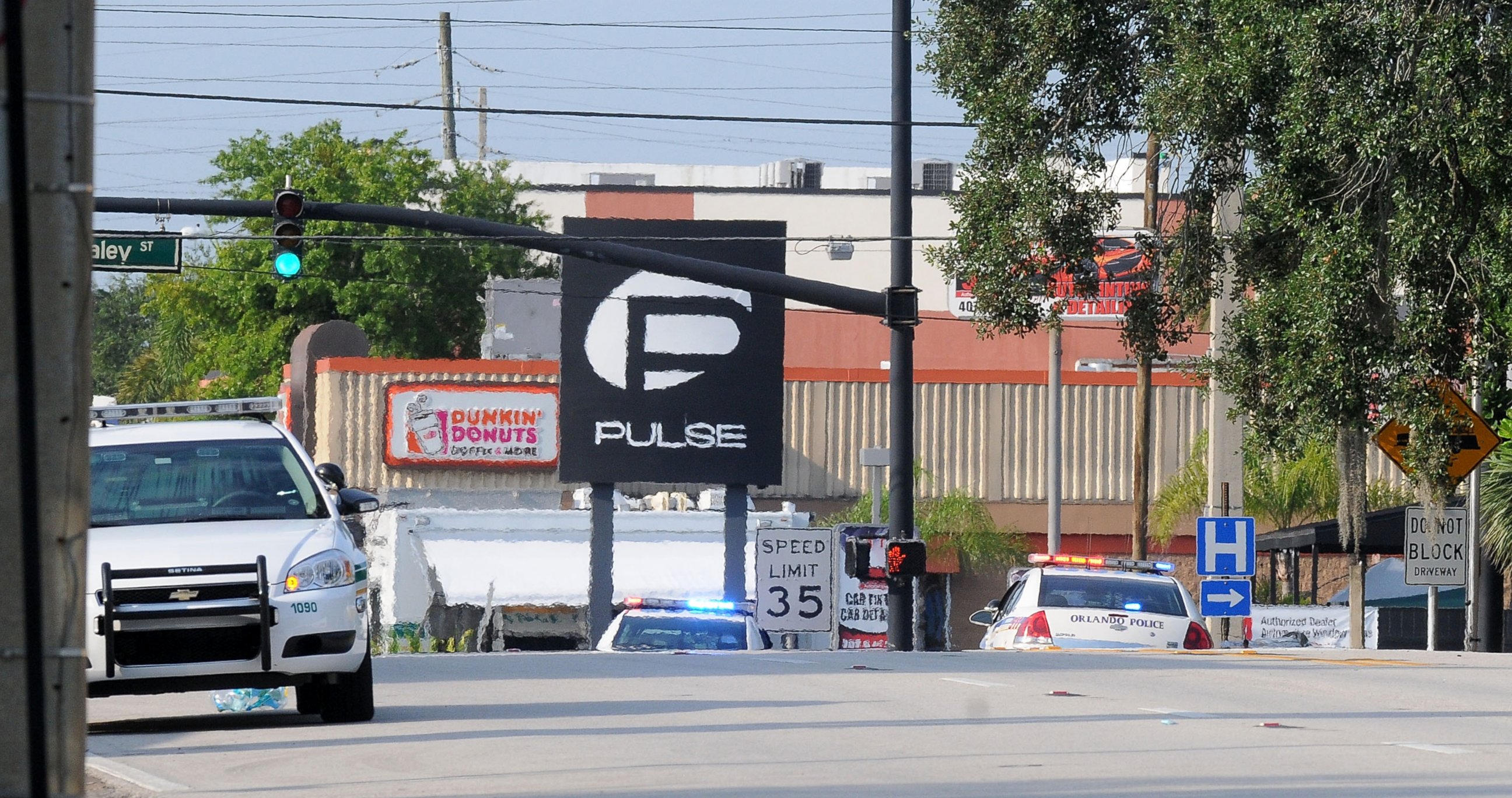 PHOTO: A view of Pulse nightclub after a fatal shooting and hostage situation on June 12, 2016 in Orlando, Fla. 