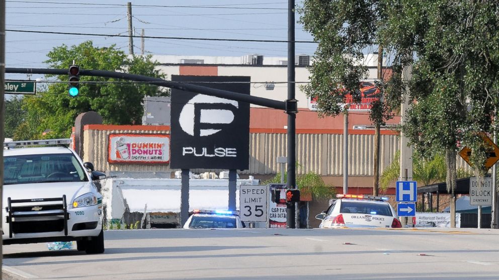 PHOTO: A view of Pulse nightclub after a fatal shooting and hostage situation on June 12, 2016 in Orlando, Fla. 