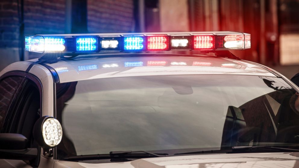 In this stock image, flashing lights on a police car are pictured. 
