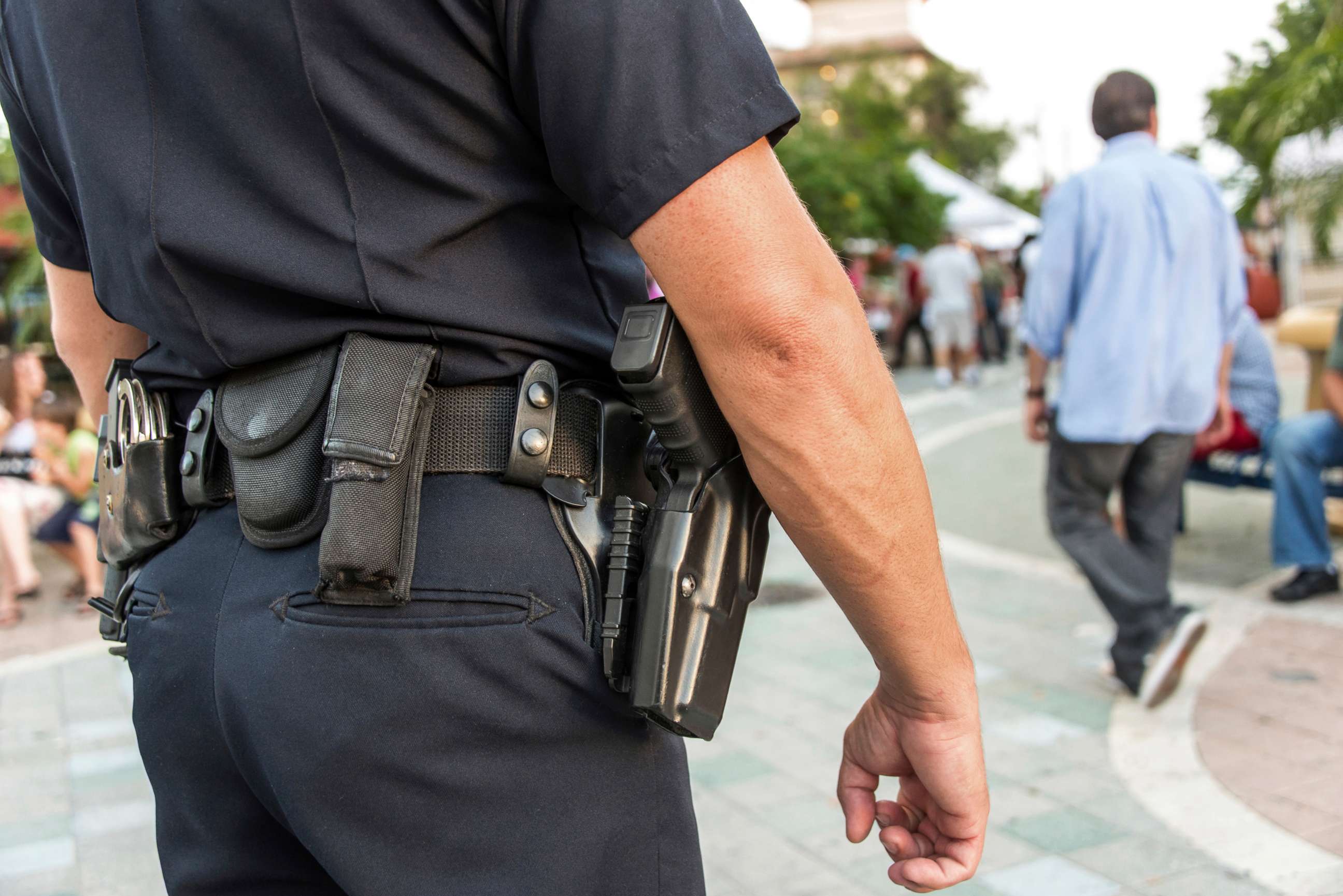 PHOTO: A police officer on patrol.