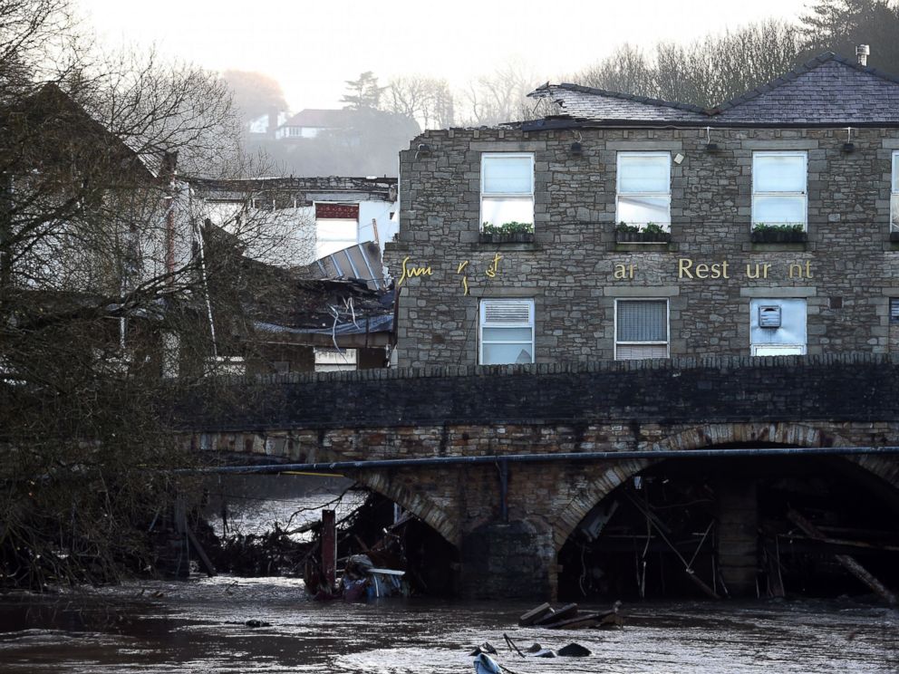 PHOTO:Damage to The Waterside Pub, a two hundred year old public house, Dec. 27, 2015, the day after the River Irwell, swelled by exceptionally heavy rainfall swept through the village of Summerseat in Greater Manchester causing widespread damage.