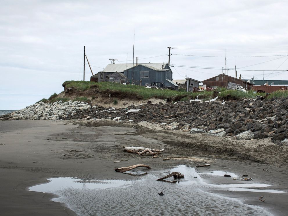 PHOTO: A view of the beach along a barrier island in the Chukchi sea, is seen, July 8, 2015, in Shishmaref, Alaska.